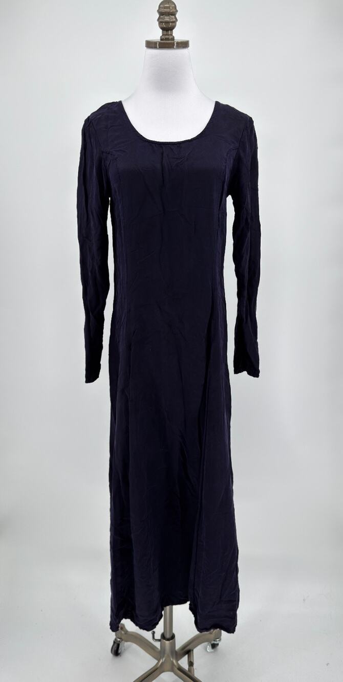 Russ Berens Malibu Dark Navy Scoop Neck Long Sleeve Long Dress Sz S